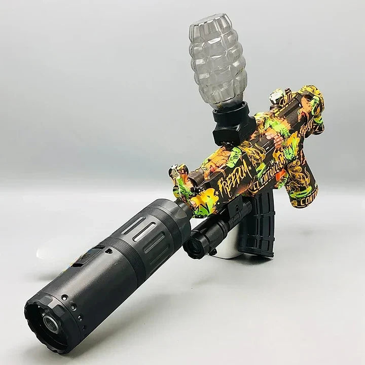 MP5 Camoflauge Water Gel Gun With Silencer & Magazine