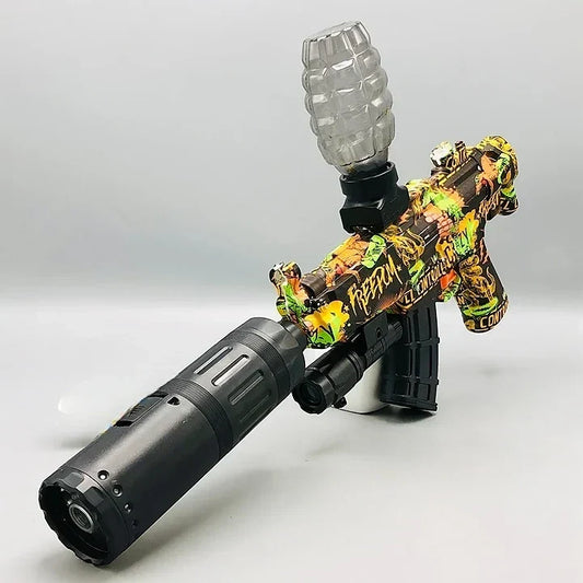 MP5 Camoflauge Water Gel Gun With Silencer & Magazine