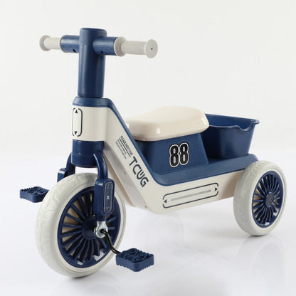 Children Tricycle Push Bike With Basket, With Music and Light BD170