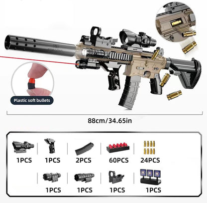 M416 Electric Shell Ejection Gun With Silencer, Scope & other Accessories