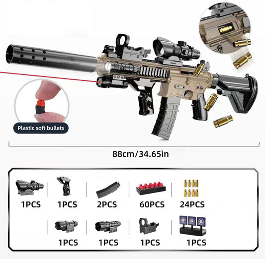M416 Electric Shell Ejection Gun With Silencer, Scope & other Accessories