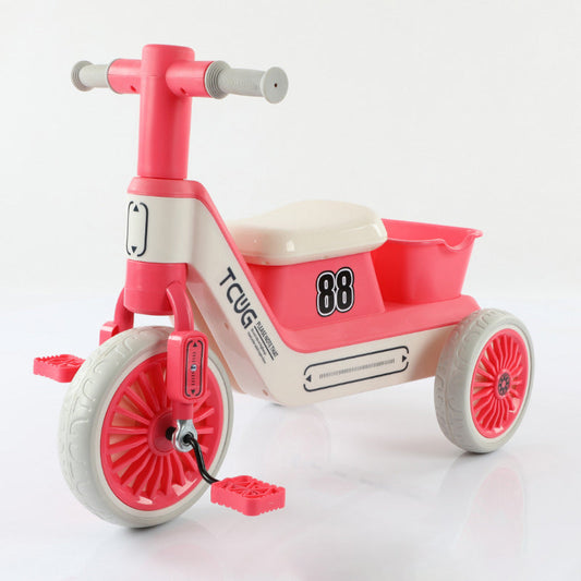 Children Tricycle Push Bike With Basket, With Music and Light BD170