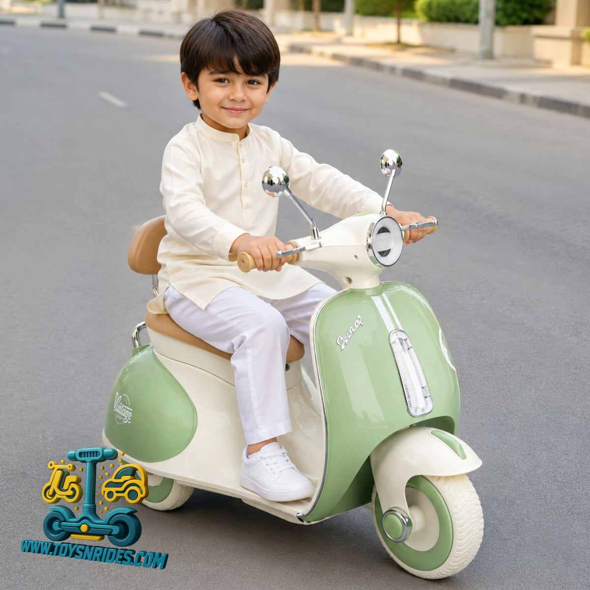 Kids Vespa Scooter Ride-On Bike – Stylish, Fun & Exciting Riding Experience