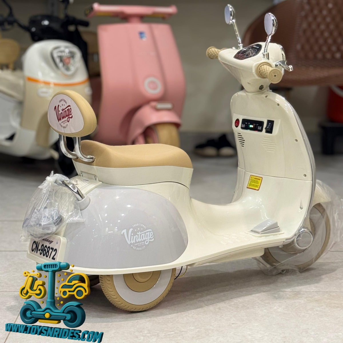 Kids Vespa Scooter Ride-On Bike – Stylish, Fun & Exciting Riding Experience