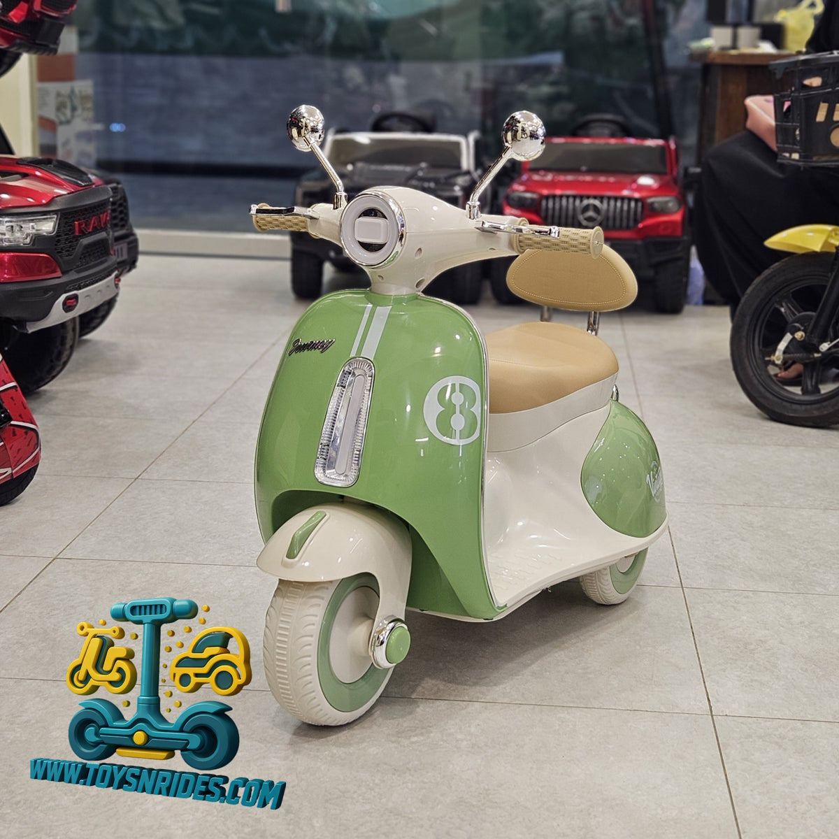Kids Vespa Scooter Ride-On Bike – Stylish, Fun & Exciting Riding Experience